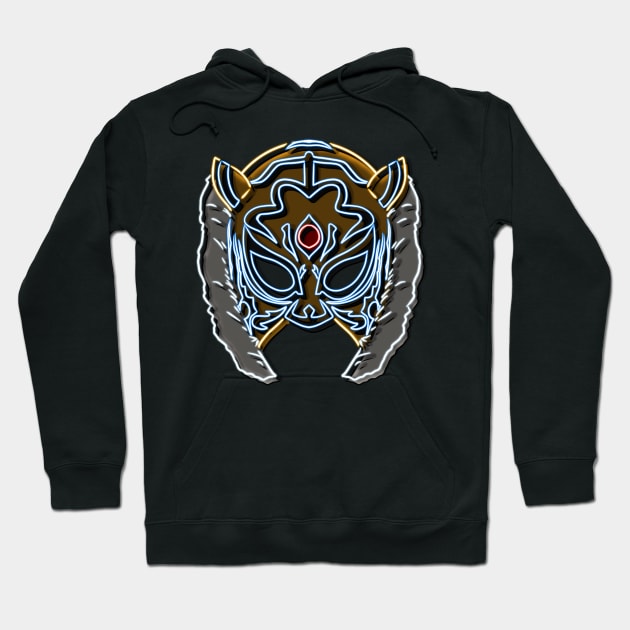 Tiger mask bg Hoodie by AJSMarkout